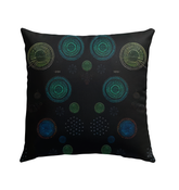 Pansy Paradise outdoor pillow adding a splash of color to outdoor decor.